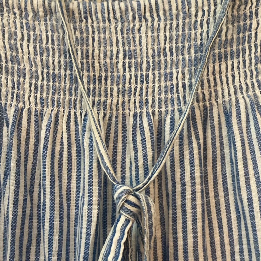 A&F Blue And White Pine Stripe Romper - image 5